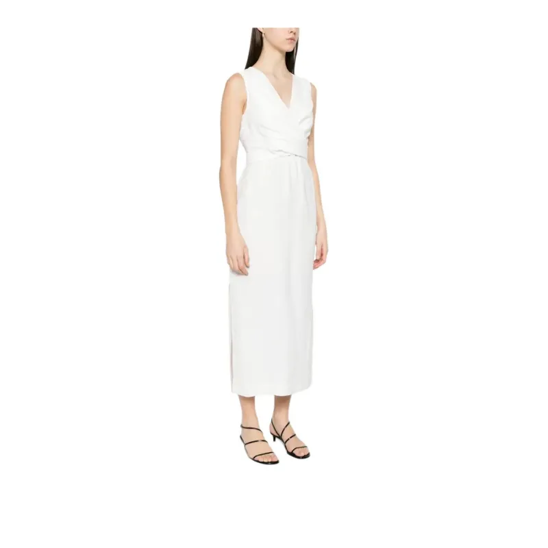 Brunello Cucinelli Twill Wrap Midi Dress-3