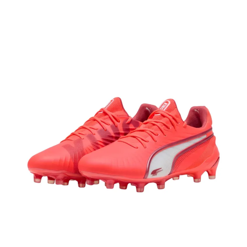 PUMA King Ultimate Anti Slip Wear Resistant Soccer Shoes Women's Red-2