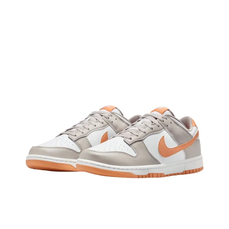 Nike Dunk Anti Slip Wear Resistant Low Top Skateboard Shoes Men's Gray Orange-2