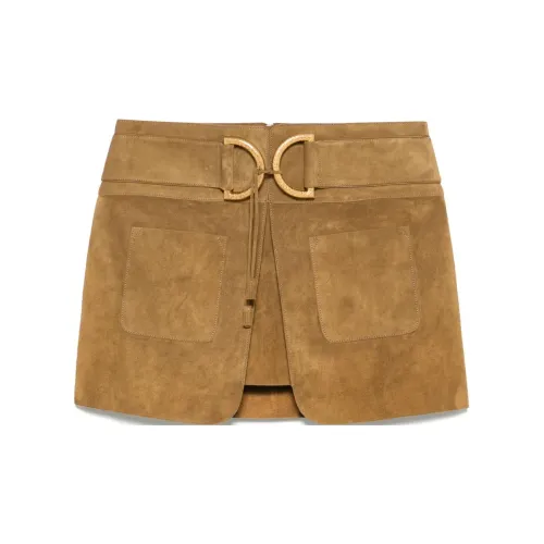TOM FORD D-rings Suede Mini Skirt
