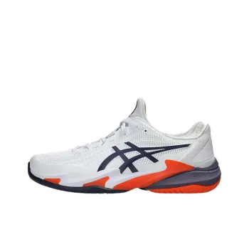 Asics Court FF 3 Slip Resistant Low Top Tennis Shoes Men's White Purple