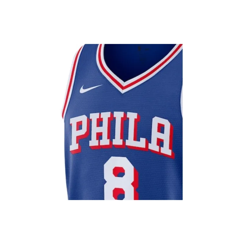 Nike x NBA Philadelphia 76ers Dri Fit Basketball Jerseys Unisex Royal Blue-2