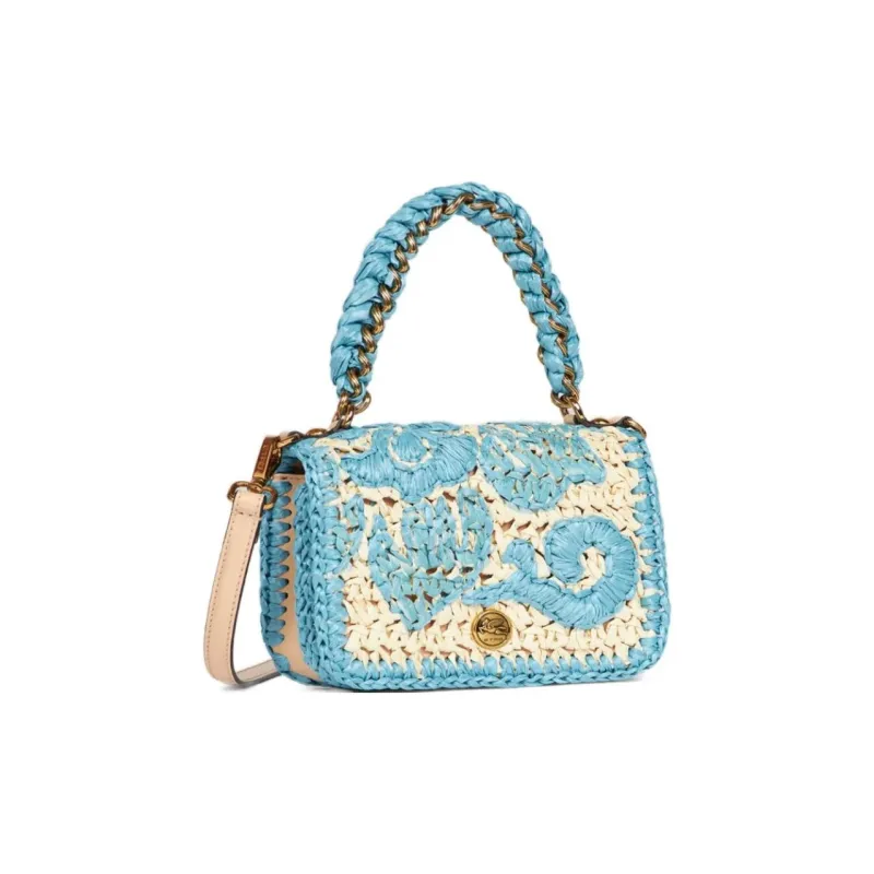 ETRO Mini Raffia Tote Bag-1