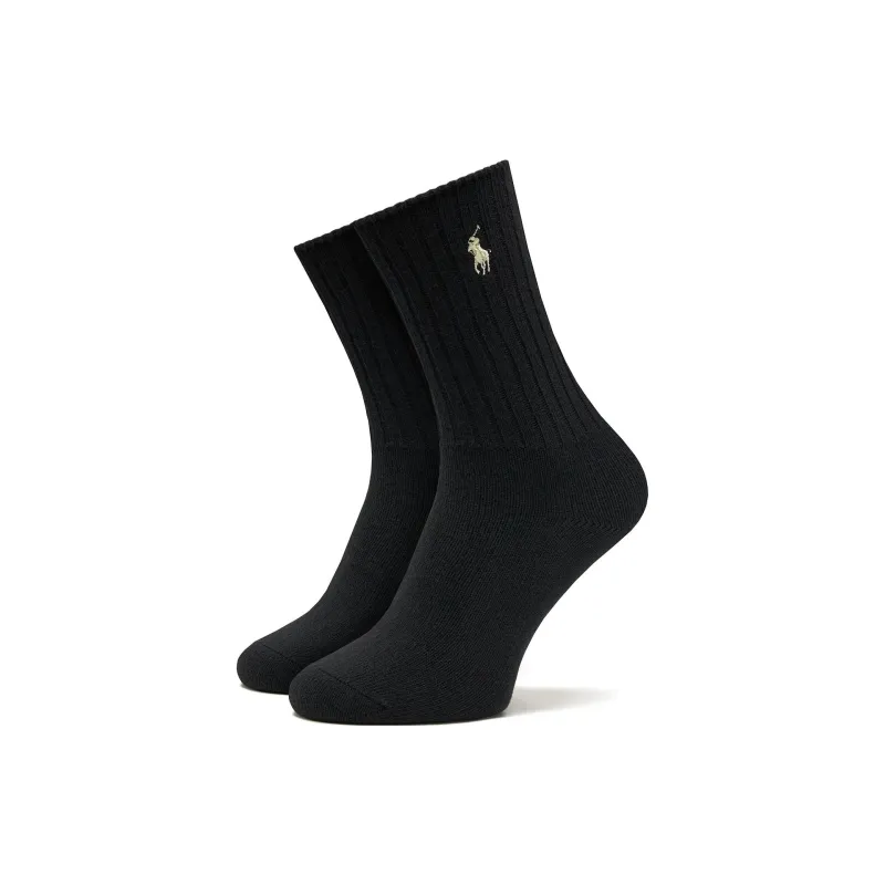 Polo Ralph Lauren Mid Calf Socks Women's 1 Pack Black-0