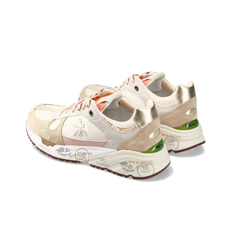 PREMIATA Low Top Casual Shoes Women's Beige Pink-3
