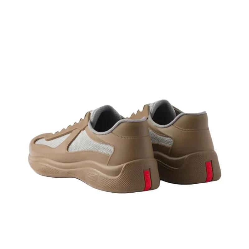 PRADA America's Cup Low-Top Casual Shoes Unisex Tea Brown-3