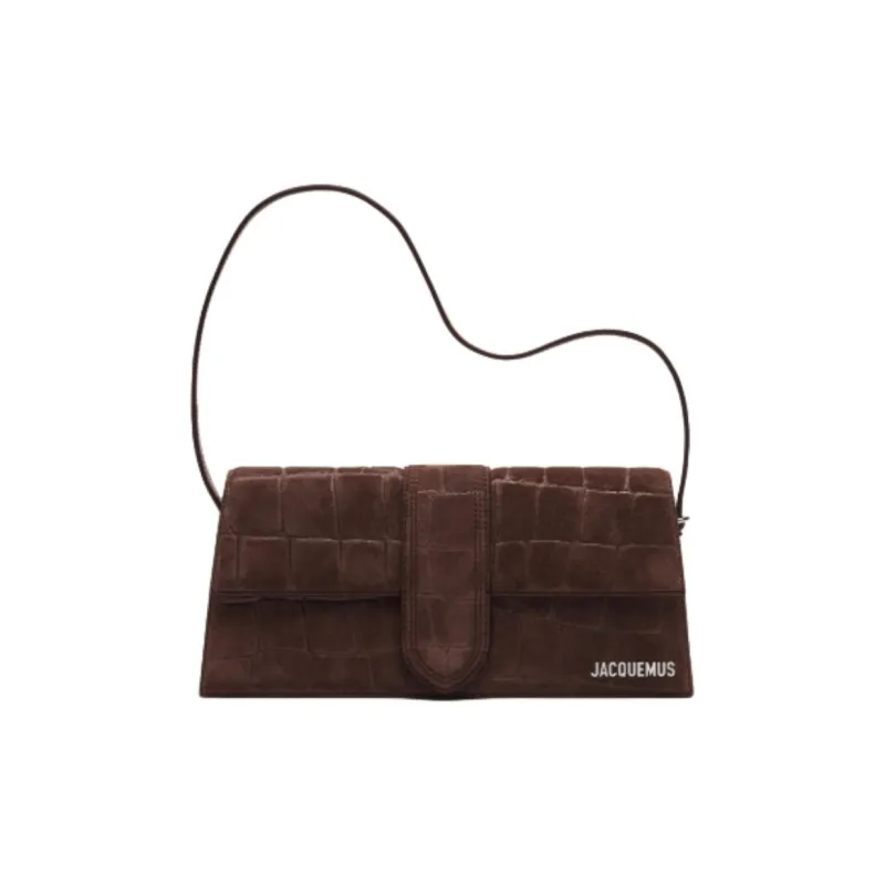 Jacquemus Calfskin Shoulder Bag Women's Dark Brown-0