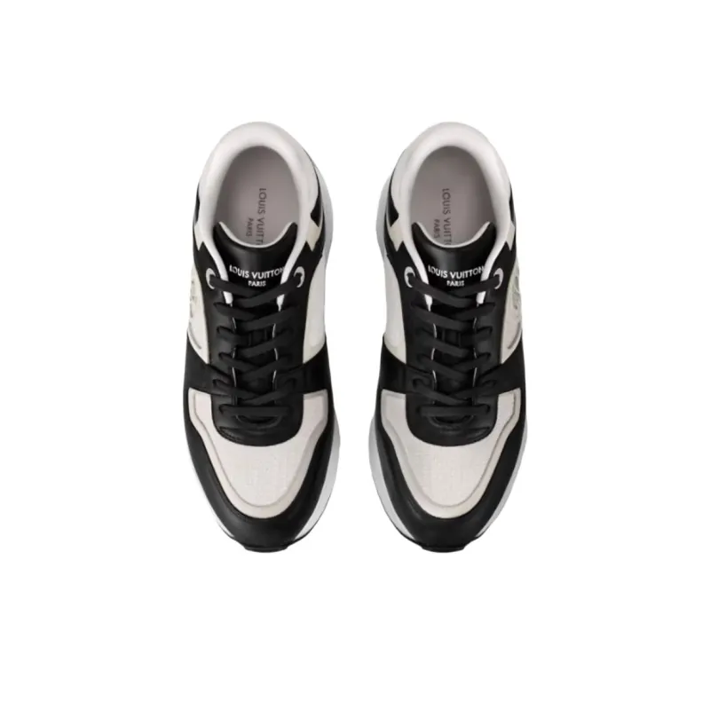 LOUIS VUITTON Run Away Low Top Casual Shoes Women's Black White-3