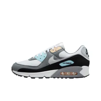 Nike Air Max 90 Anti-Slip Wear-Resistant Low-Top Casual Running Shoes Men's Gray Black
