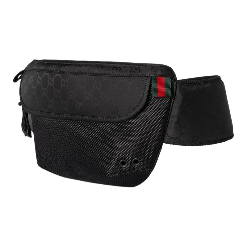 GUCCI Nylon Fanny Pack Trumpets Men's Black-1