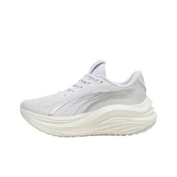 PUMA MagMax NITRO™ Cushioning Breathable Low Top Running Shoes Women's Silver White