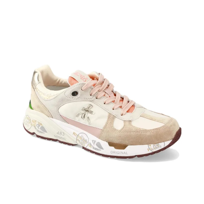 PREMIATA Low Top Casual Shoes Women's Beige Pink-1