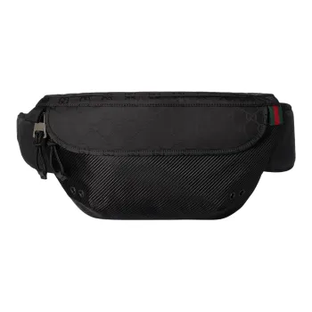 GUCCI Nylon Fanny Pack Trumpets Men's Black