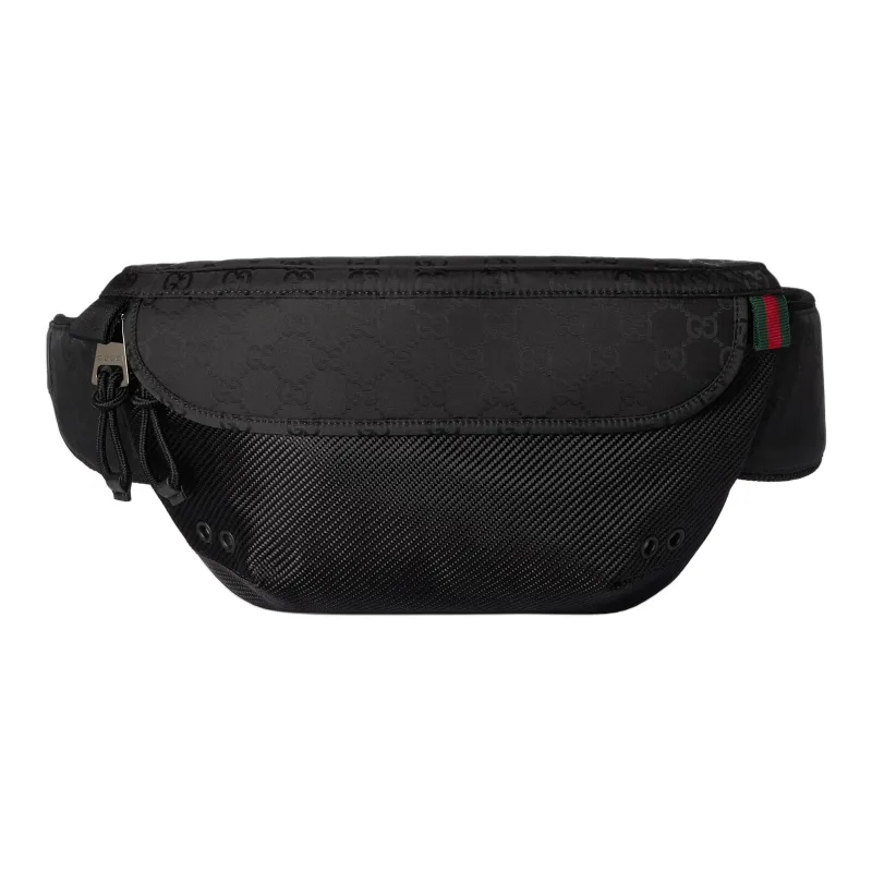 GUCCI Nylon Fanny Pack Trumpets Men's Black-0