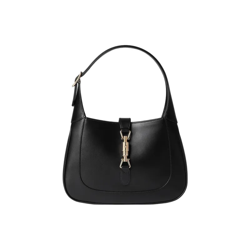 GUCCI Jackie 1961 Leather Handbag Shoulder Bag Small Size Women's Black-0