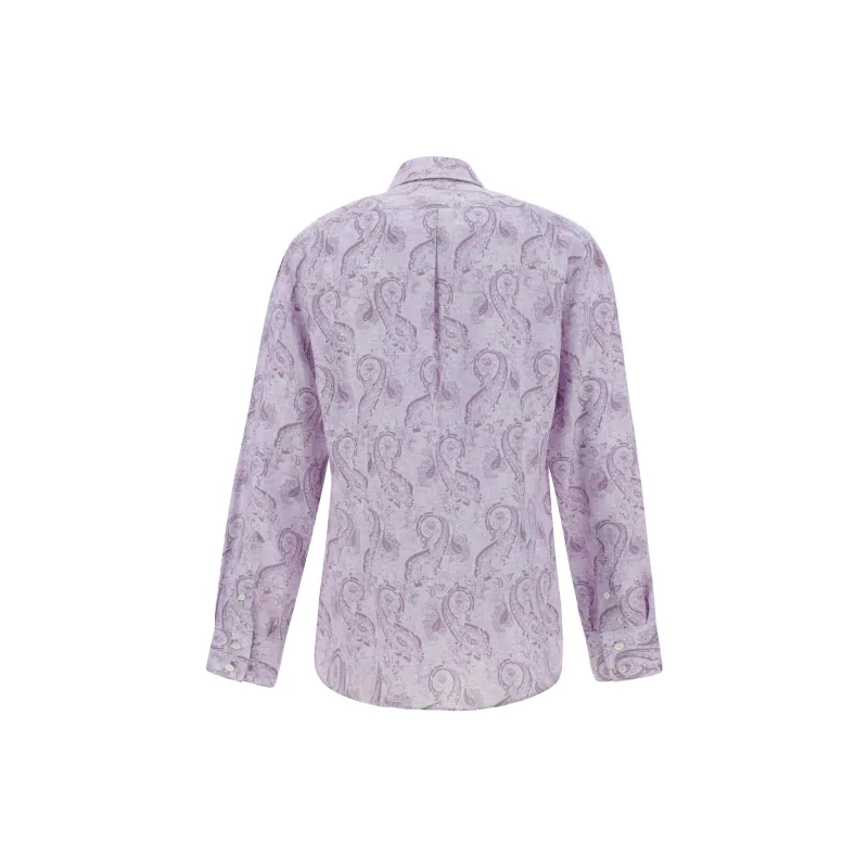 Brunello Cucinelli Paisley Printed Long Sleeved Shirt-1
