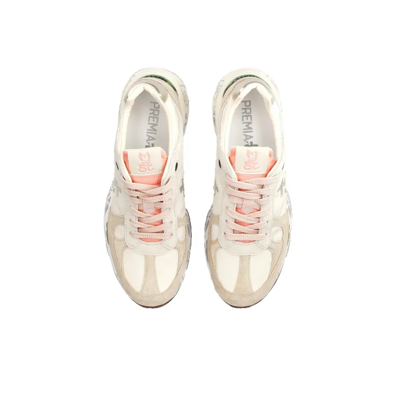 PREMIATA Low Top Casual Shoes Women's Beige Pink-4