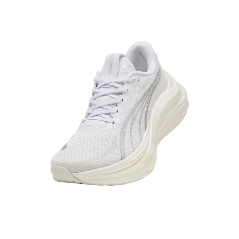PUMA MagMax NITRO™ Cushioning Breathable Low-Top Running Shoes Women's Silver White-2