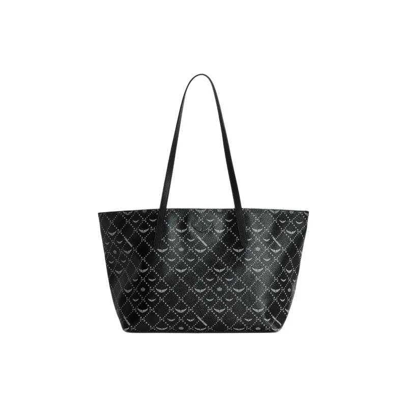 Zadig & Voltaire Polyurethane Tote Bag, Shopping Bag, Handbag, Shoulder Bag Women's Black-0