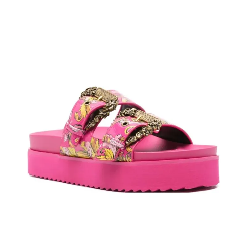 VERSACE JEANS COUTURE Slide Slippers Women's Pink-1