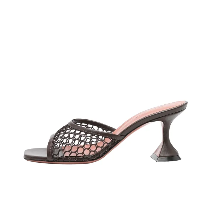 AMINA MUADDI 65mm Fishnet Sandals Women's-0