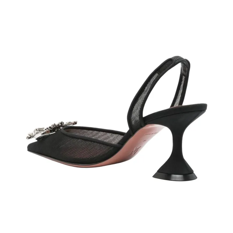 AMINA MUADDI 75mm Begum Glass Slingback Pumps-3