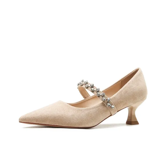 QITUMAUL Slim Heel High Heels Women's-5