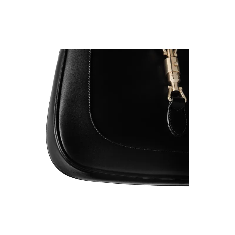GUCCI Jackie 1961 Leather Handbag Shoulder Bag Small Size Women's Black-7