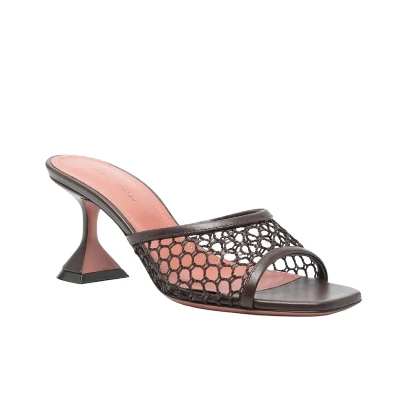 AMINA MUADDI 65mm Fishnet Sandals Women's-2