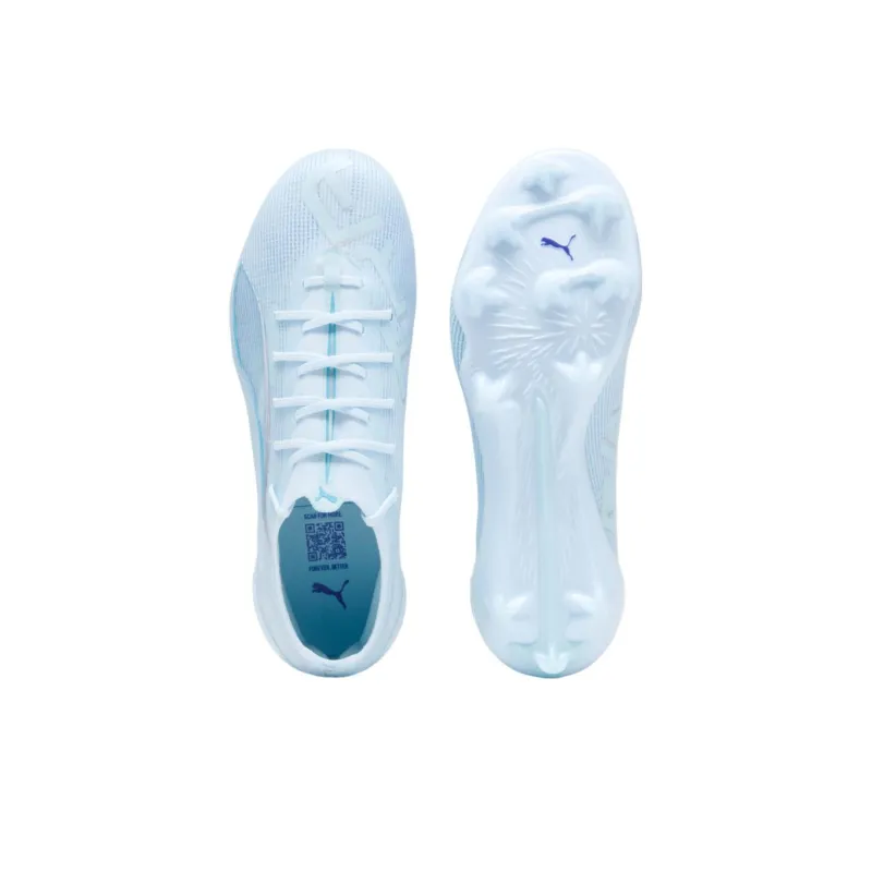 PUMA Ultra 5 FG Firm Ground Natural Ground Non slip Support Soccer Shoes Women's Blue White-3