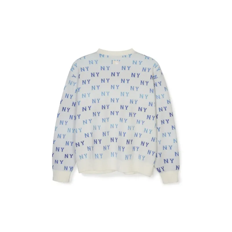 MLB New York Yankees Sweatshirt Unisex Cream White-1