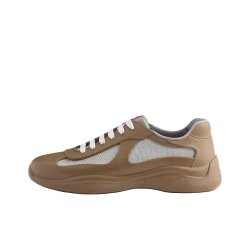 PRADA America's Cup Low-Top Casual Shoes Unisex Tea Brown