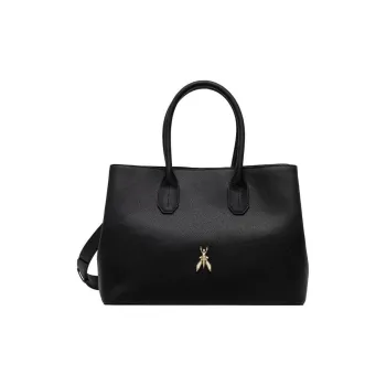 Patrizia Pepe Leather Tote Bag, Shopping Bag, Shoulder Bag, Crossbody Bag, Handbag Women's Black