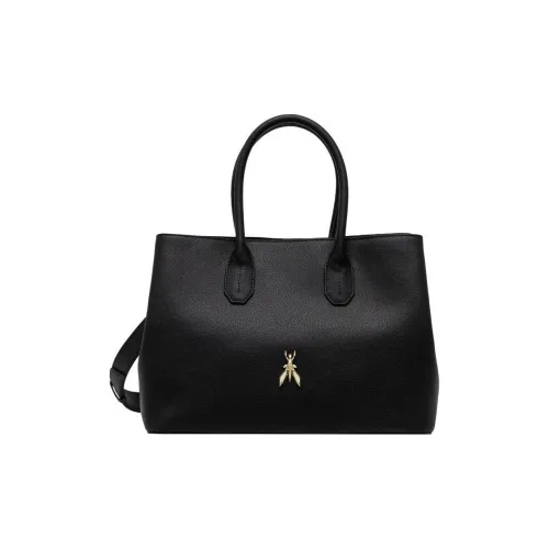 Patrizia Pepe Leather Tote Bag, Shopping Bag, Shoulder Bag, Crossbody Bag, Handbag Women's Black