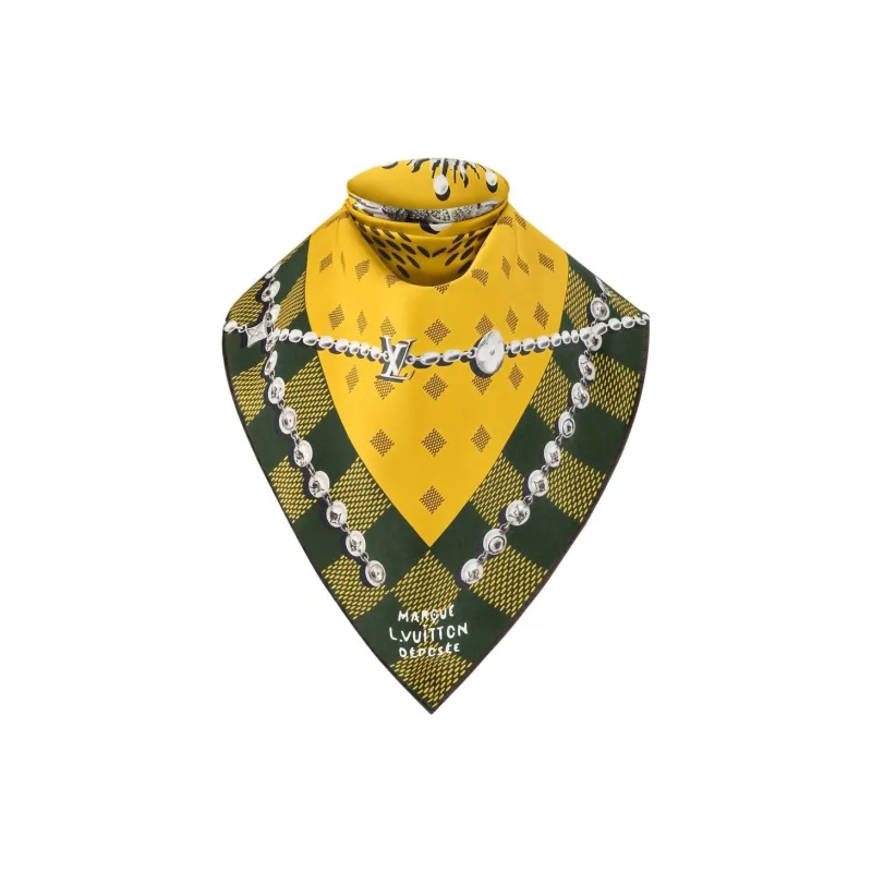 LOUIS VUITTON Damier Jewelry Silk Square-2