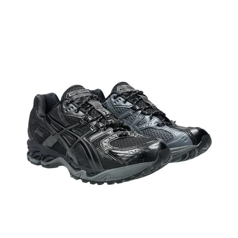 Asics GEL Nimbus 10.1 Cushioned Slip Resistant Support Impact Resistant Low Top Running Shoes Unisex Black Gray Color-2