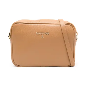 Patrizia Pepe Calfskin Crossbody Bag, Shoulder Bag Women's Light Brown