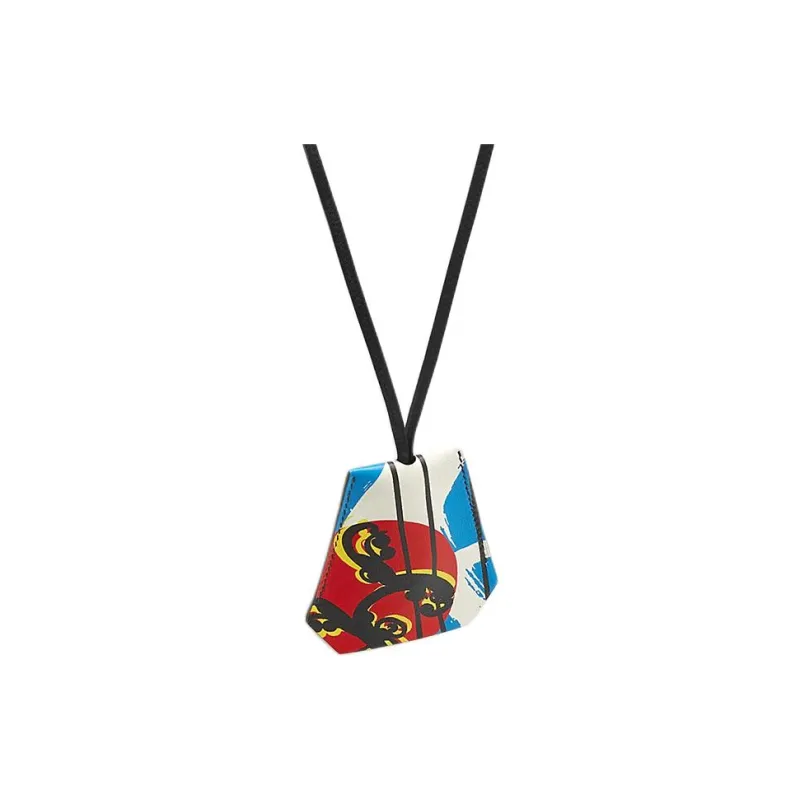 HERMES Leather Metal Necklaces Men's Multicolor-2
