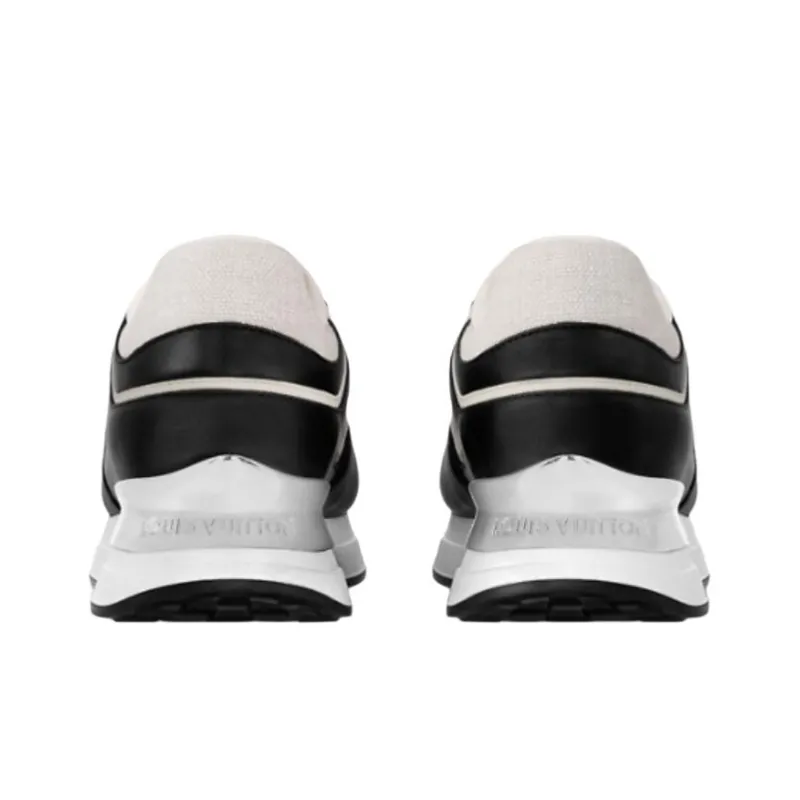 LOUIS VUITTON Run Away Low Top Casual Shoes Women's Black White-4