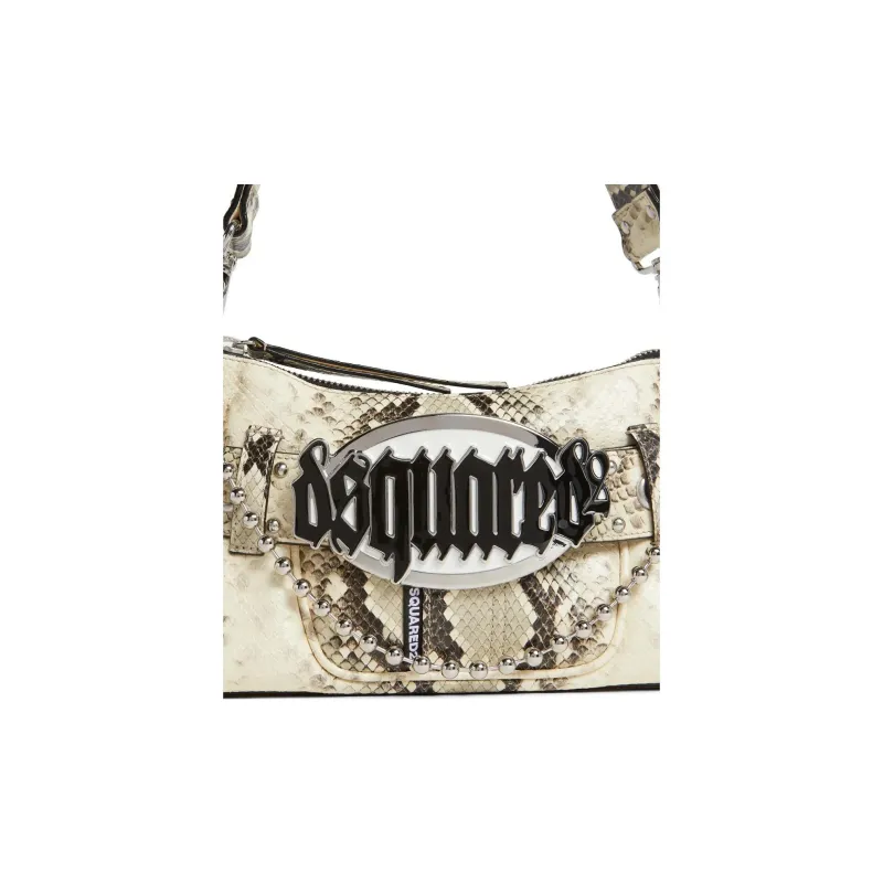 DSQUARED 2 Gothic Leather Shoulder Bag-4