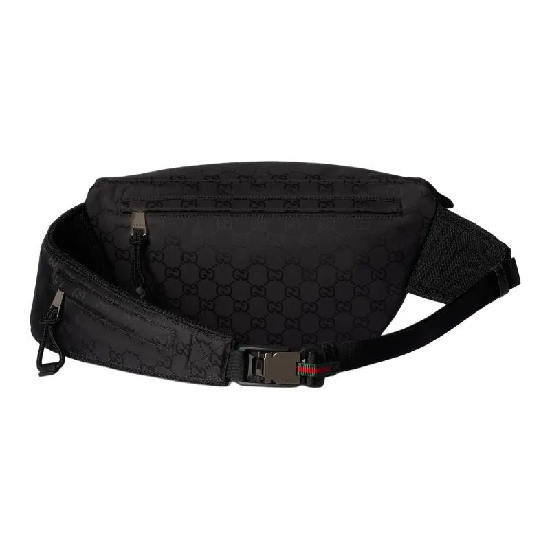 GUCCI Nylon Fanny Pack Trumpets Men's Black-3