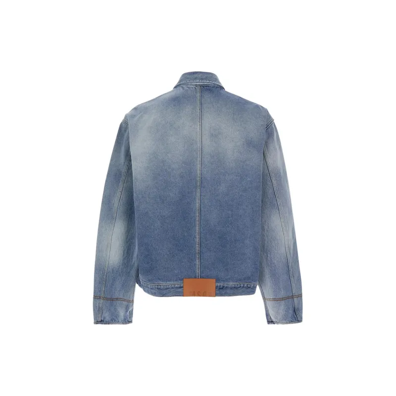 MSGM Faded Effect Relaxed Fit Jacket-1