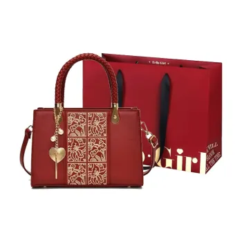 GOX PU Shoulder Bag, Crossbody Bag, Handbag Regular Women's Burgundy