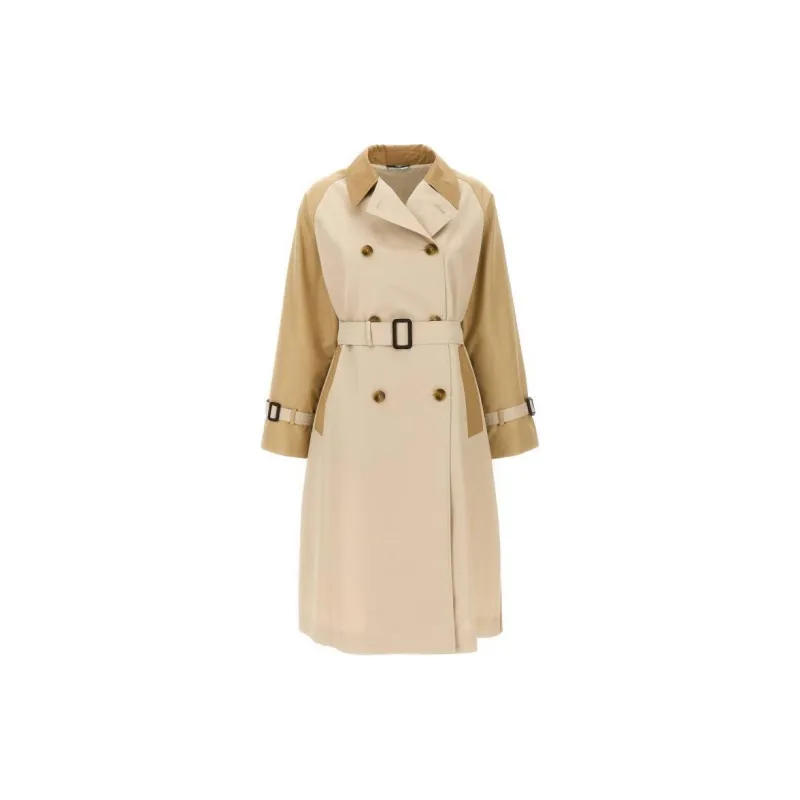 WEEKEND MaxMara Double-Breasted Reversible Trench Coat-1