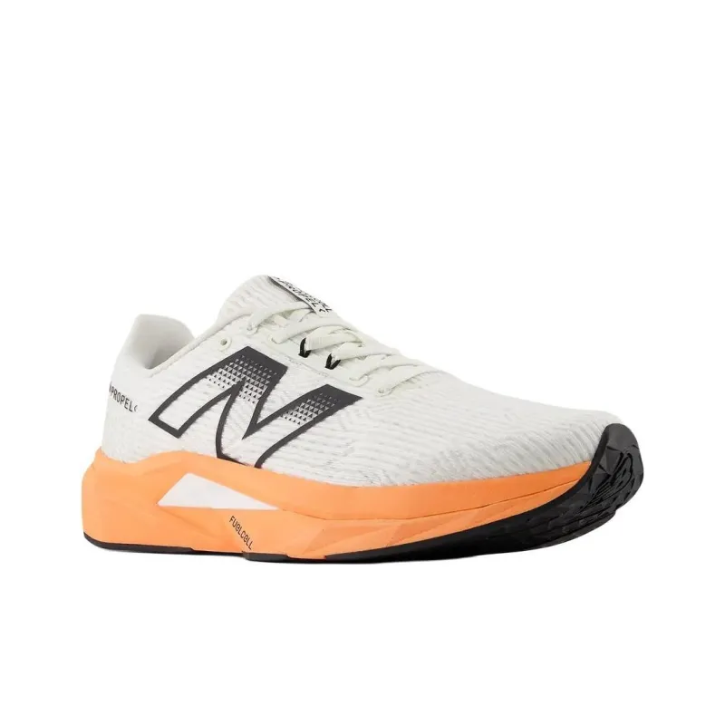 New Balance FuelCell Propel V5 Anti-Slip Wear-Resistant Low-Top Casual Running Shoes Men's White Orange-1