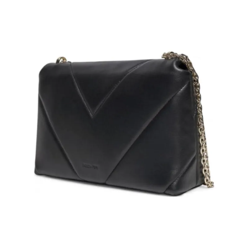 Patrizia Pepe Leather Shoulder Bag Women's Black-1