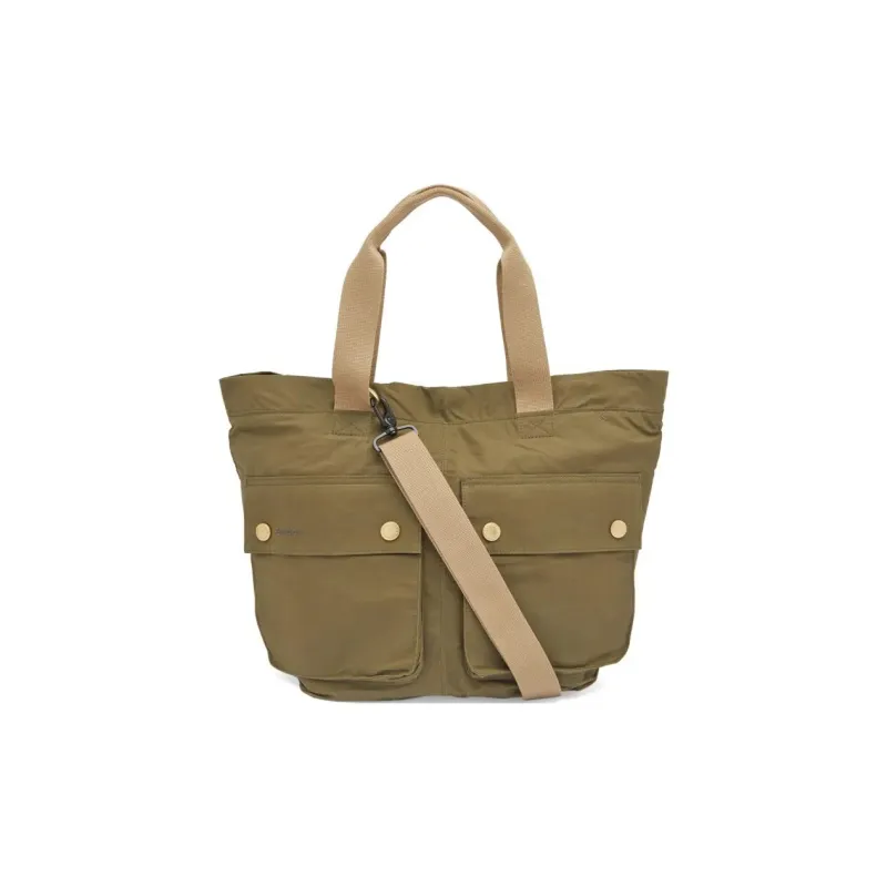 BARBOUR Cotton Tote Bag, Shopping Bag, Shoulder Bag, Crossbody Bag, Handbag Men's Umber-0