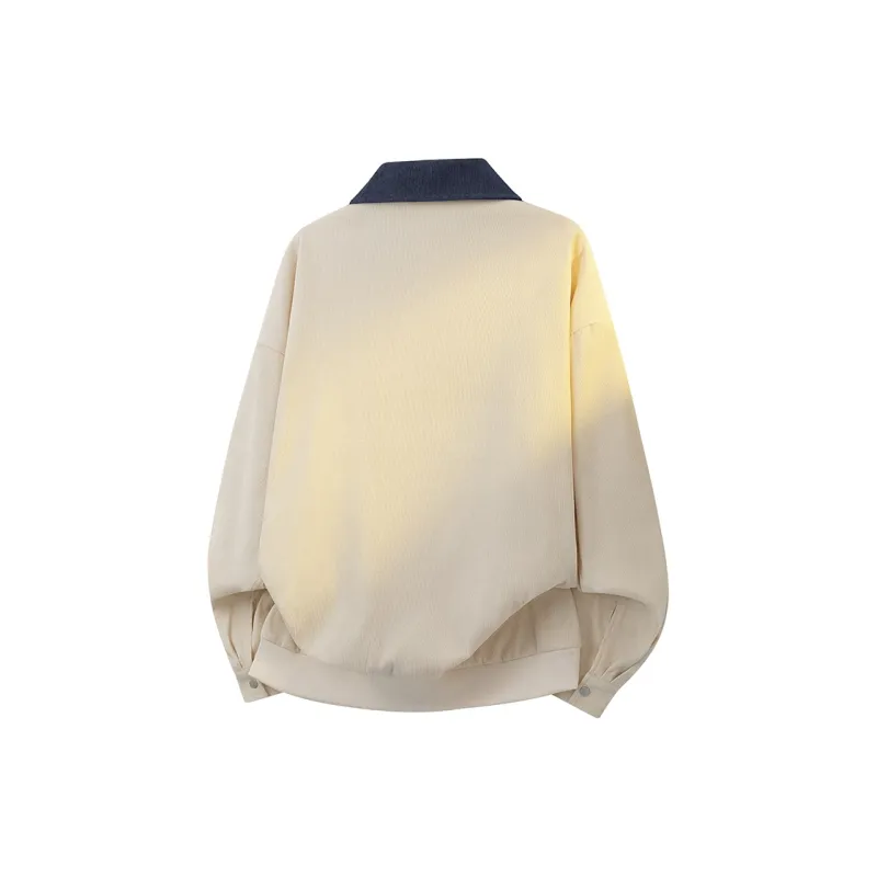 Qnxeey Jackets Coats Unisex Navy Blue-7