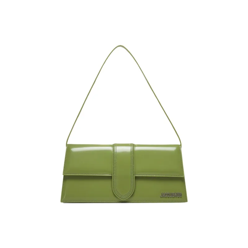 Jacquemus Calfskin Leather Handbag Shoulder Bag Women's Green-0