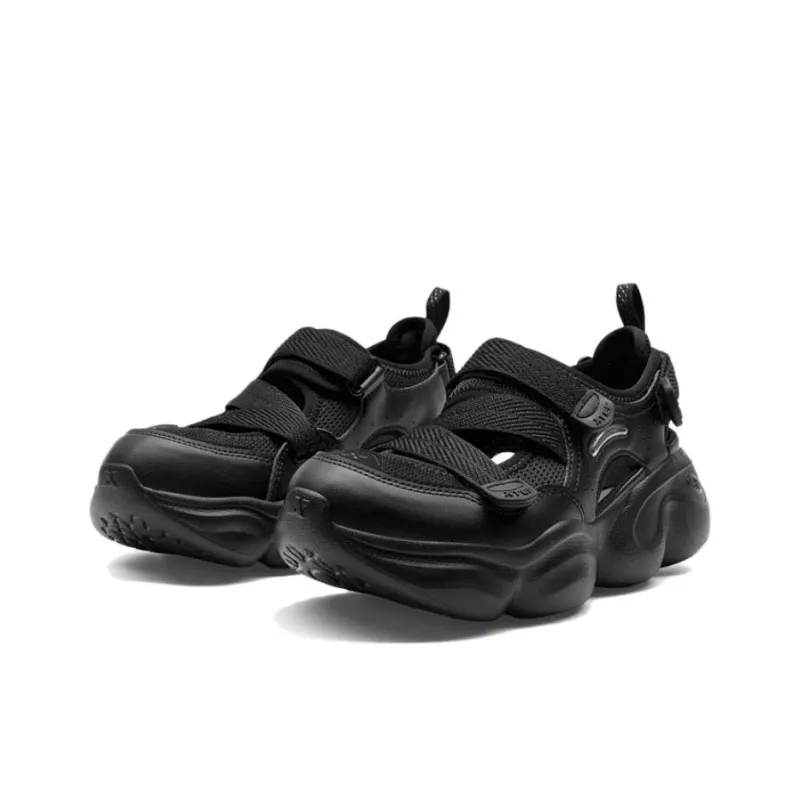 XTEP Anti-Slip And Wear-Resistant Coverage Low-Top Casual Shoes Women's Black-2